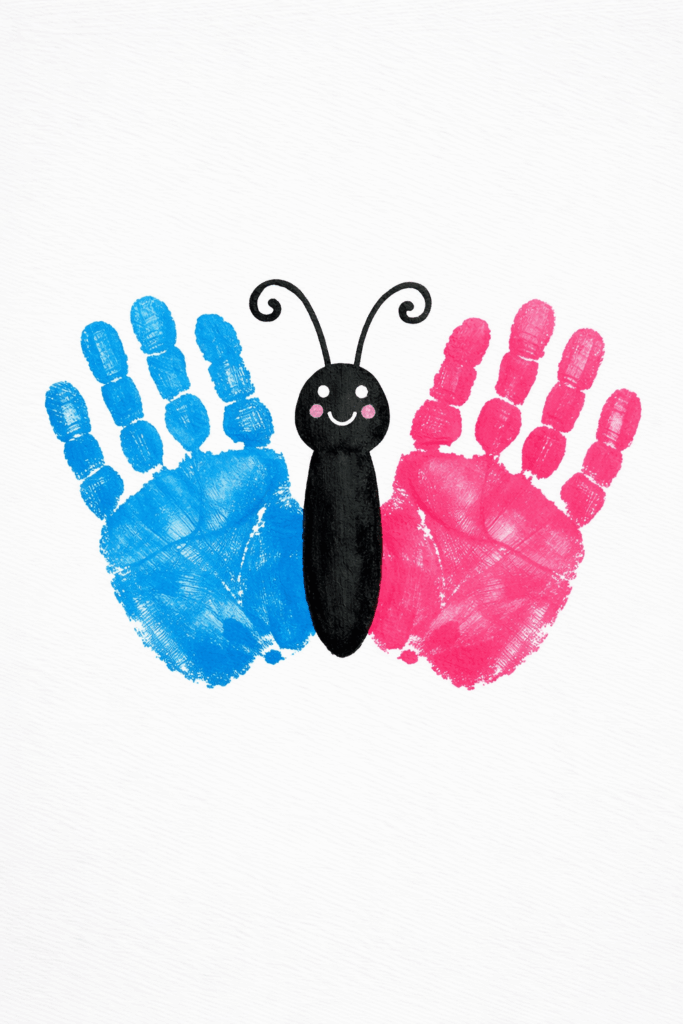 Handabdruck Schmetterling