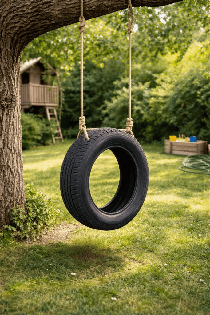 Reifenschaukel Garten