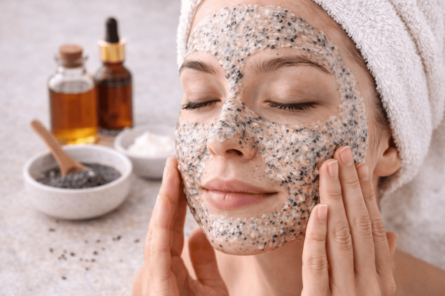 schwarzer Sesam Gesichtsmaske