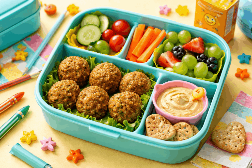 Kinder-Lunchbox mit Falafel