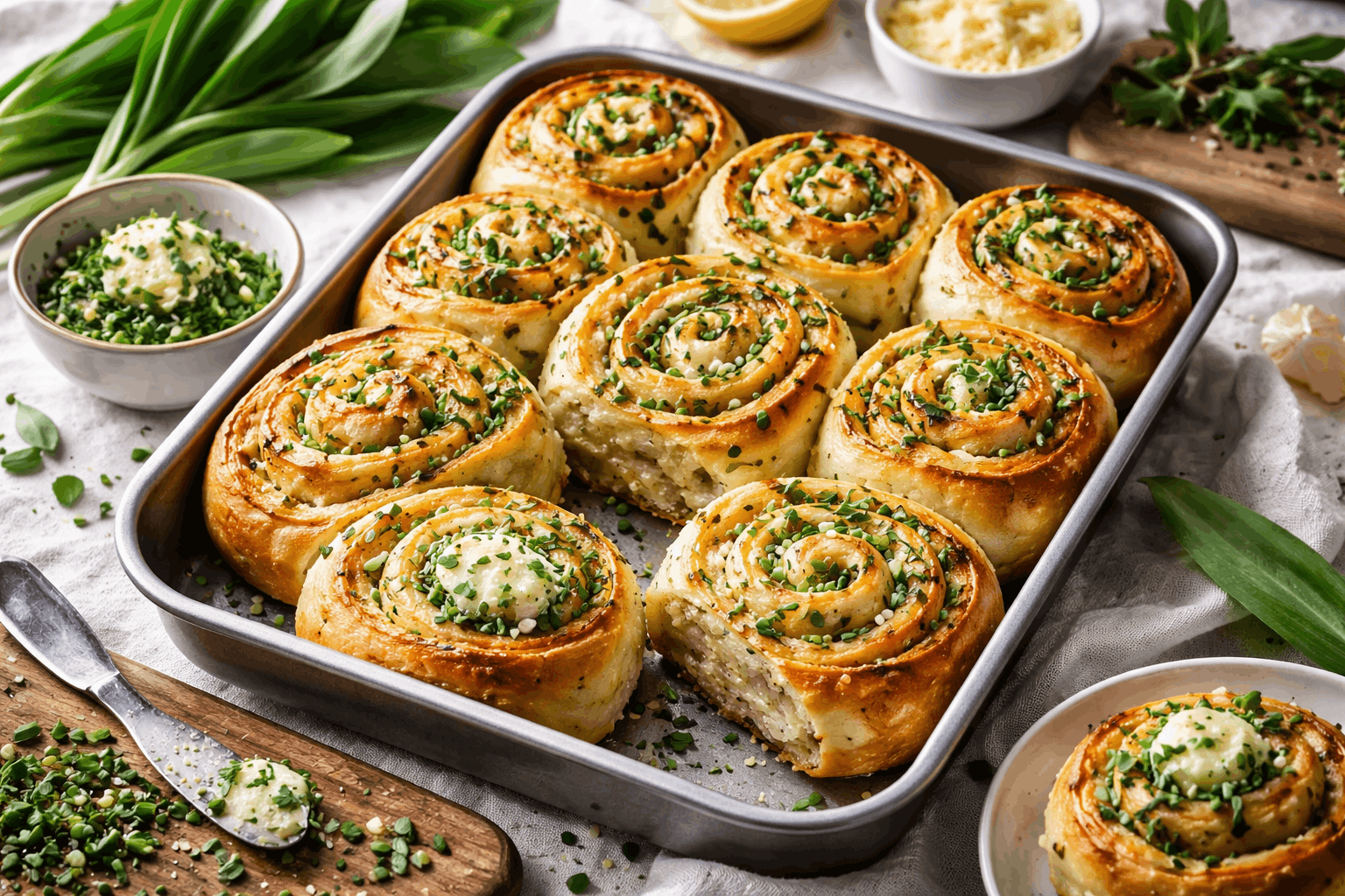 Bärlauch-Kartoffel-Schnecken