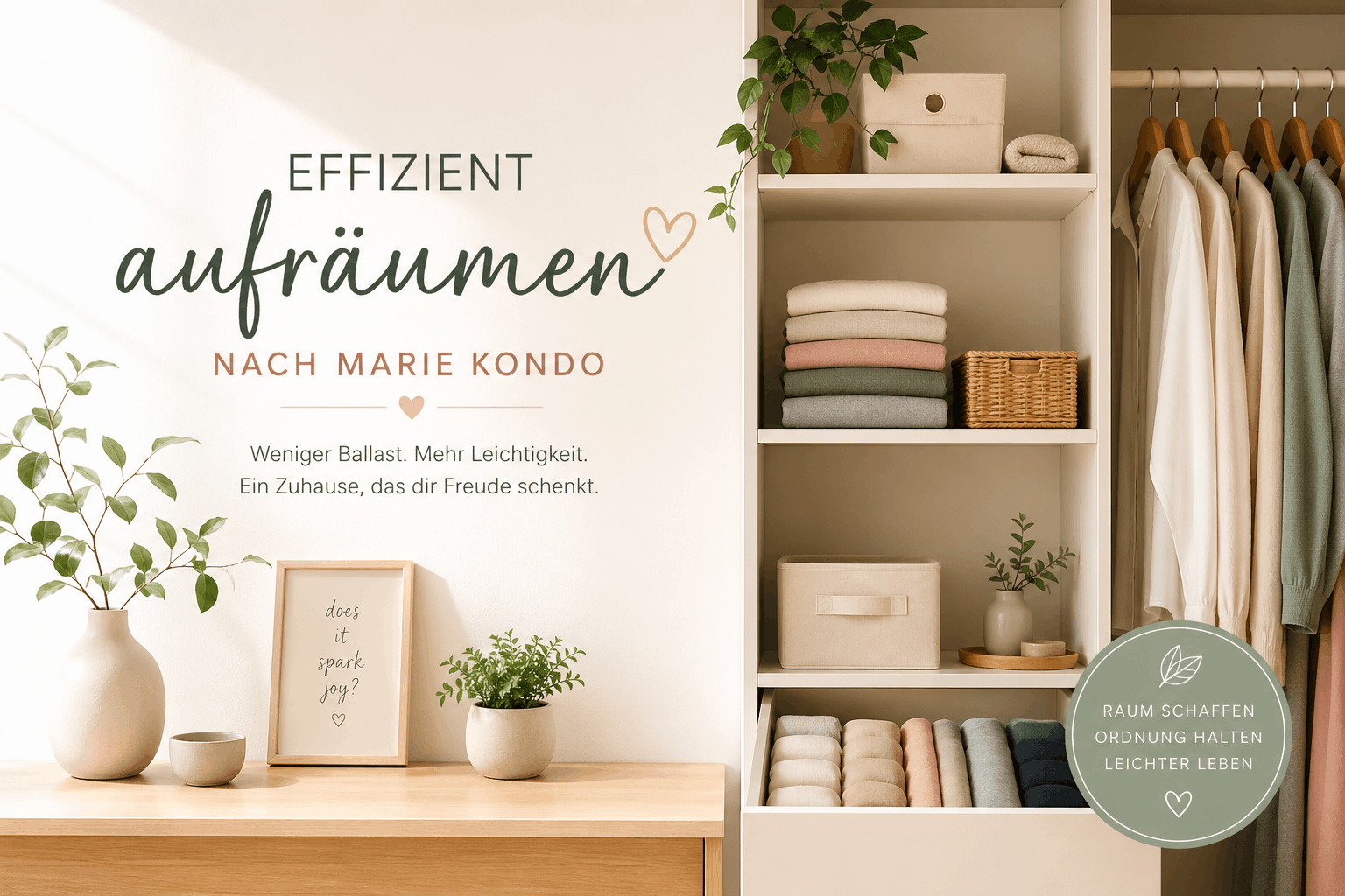 Effizient aufräumen nach Marie Kondo