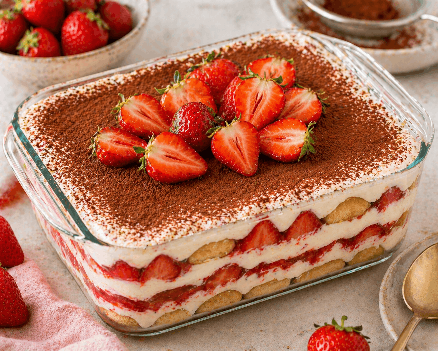 Klassisches Erdbeertiramisu